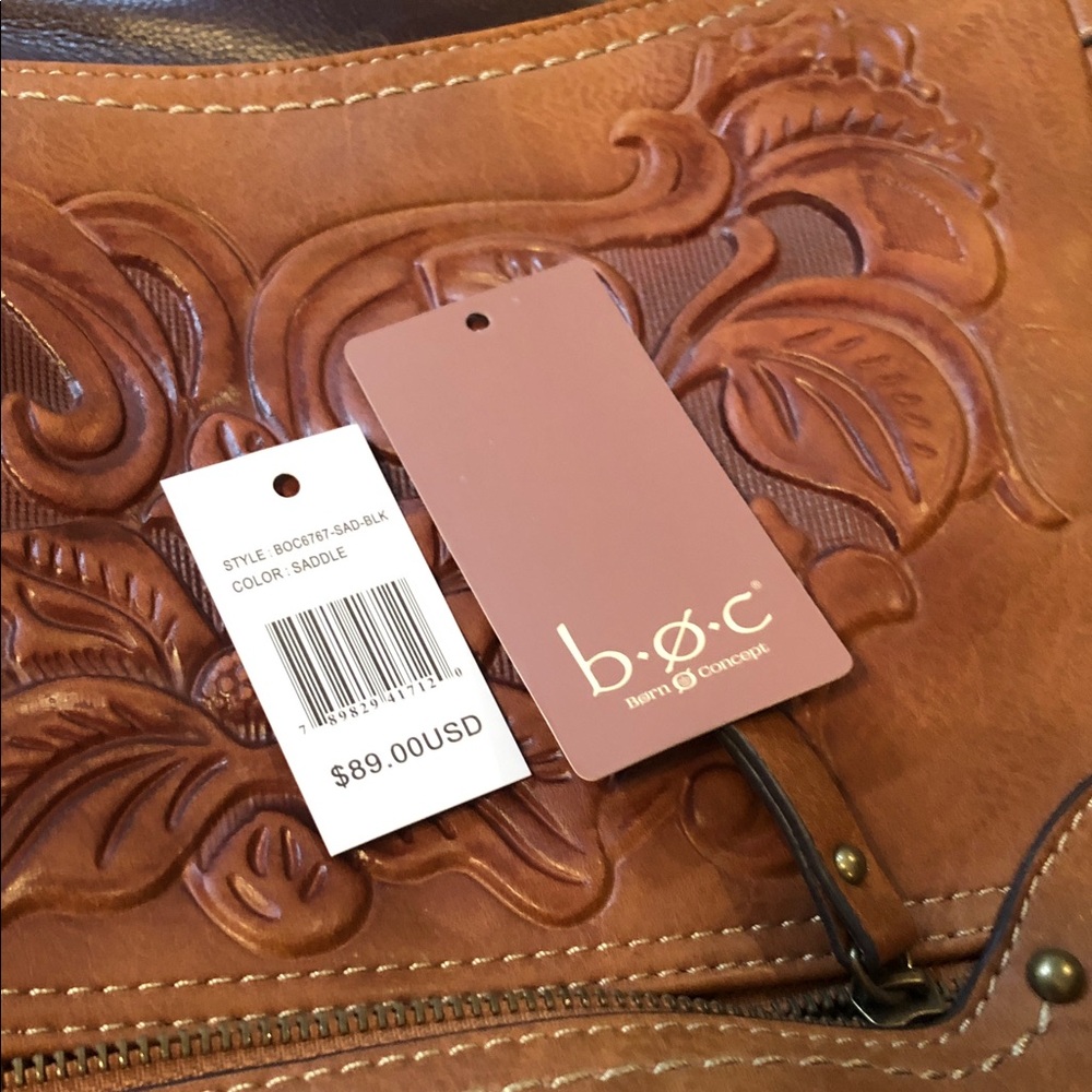 Tooled leather look boc purse - Picture 9 of 9